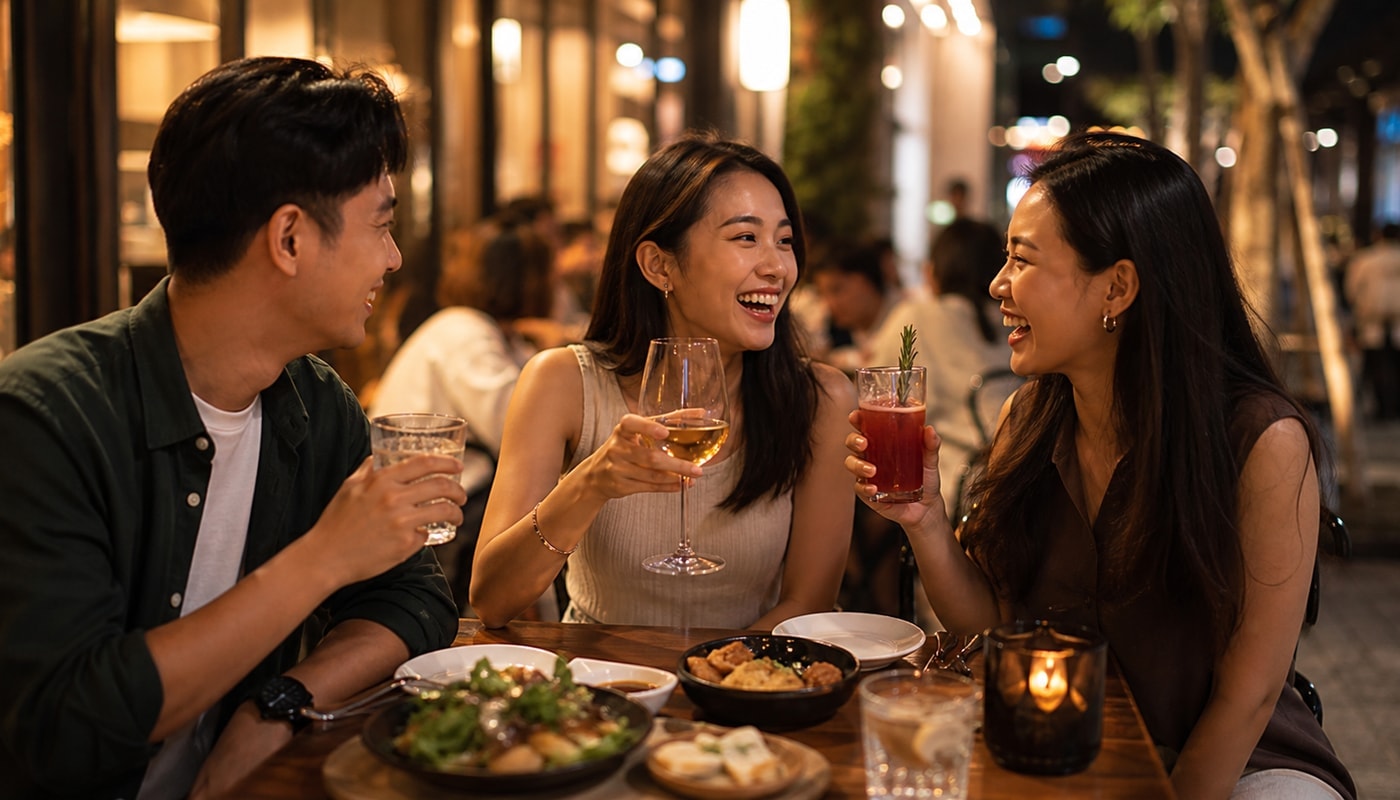 Group dining mood imagery for SENA retail