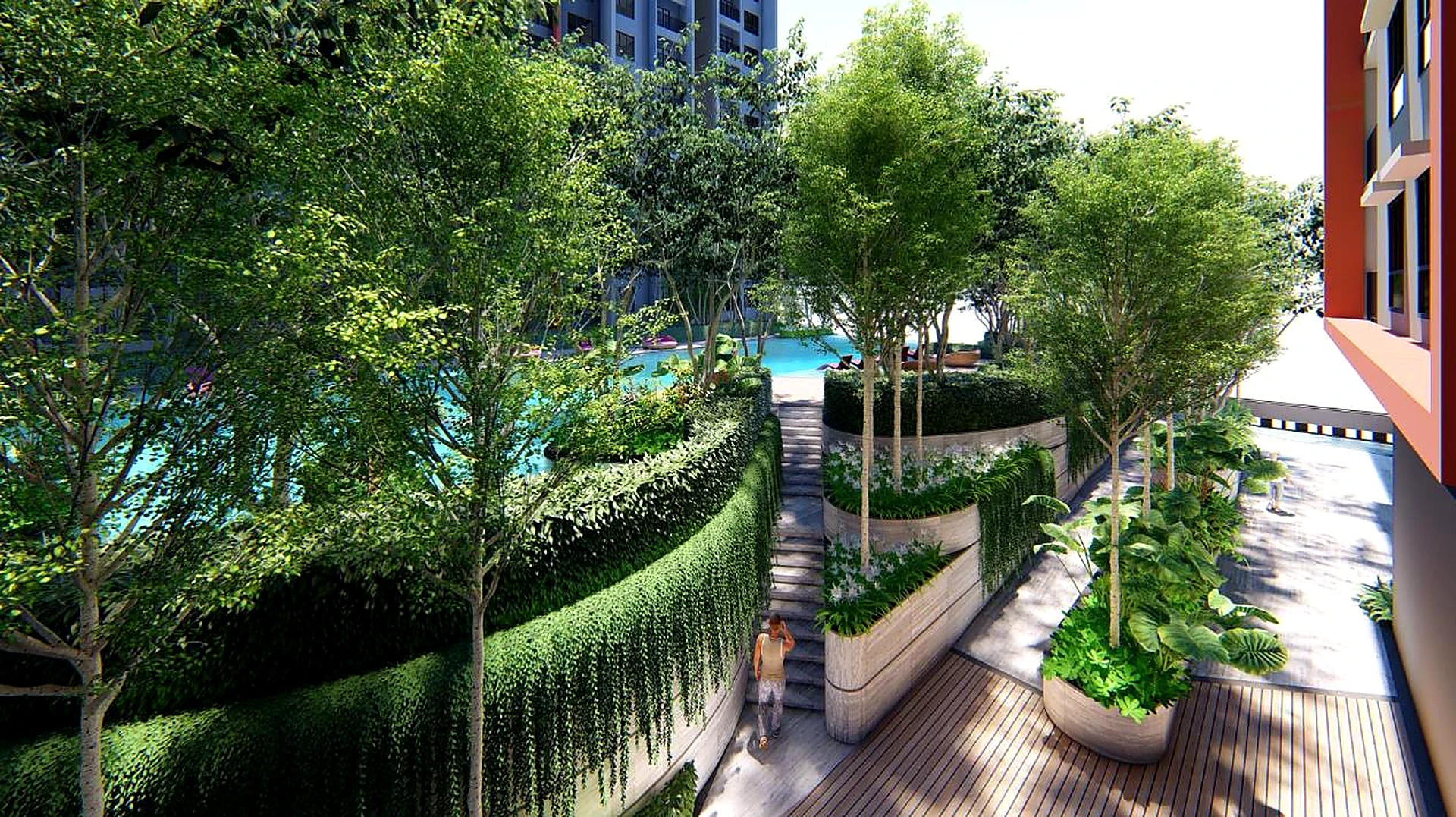 Artist impression of Pool Deck