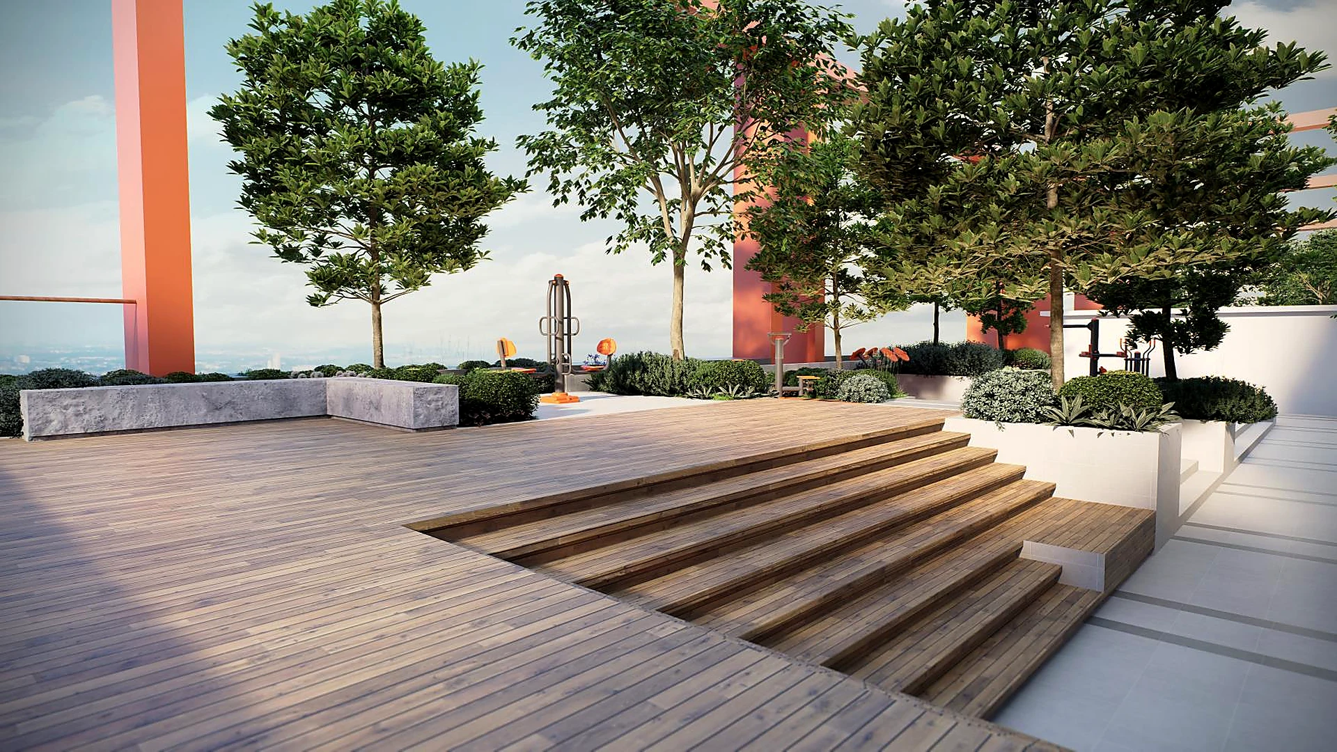 Artist impression of Rooftop Chill Area