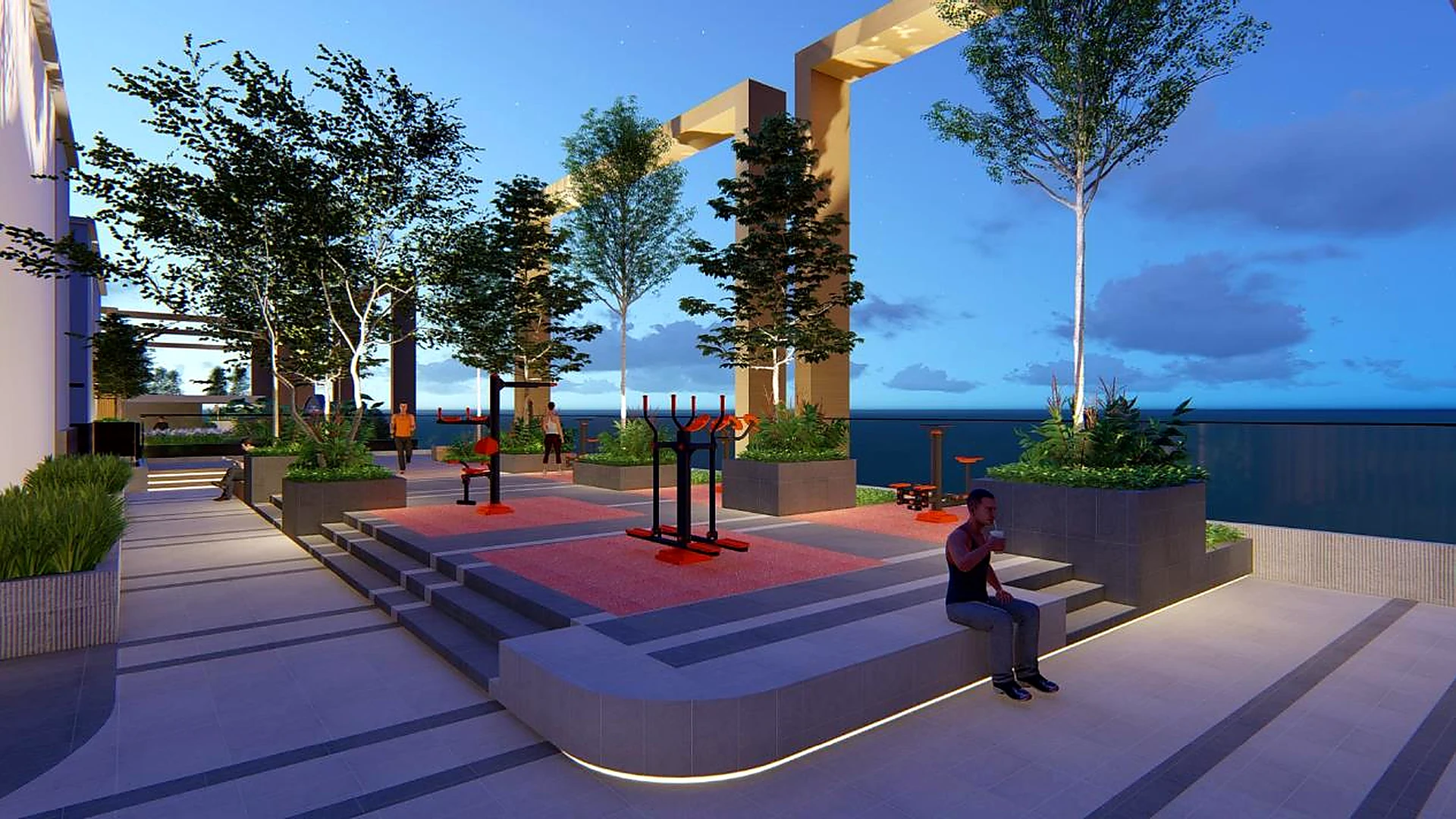 Artist impression of Rooftop Outdoor Gym
