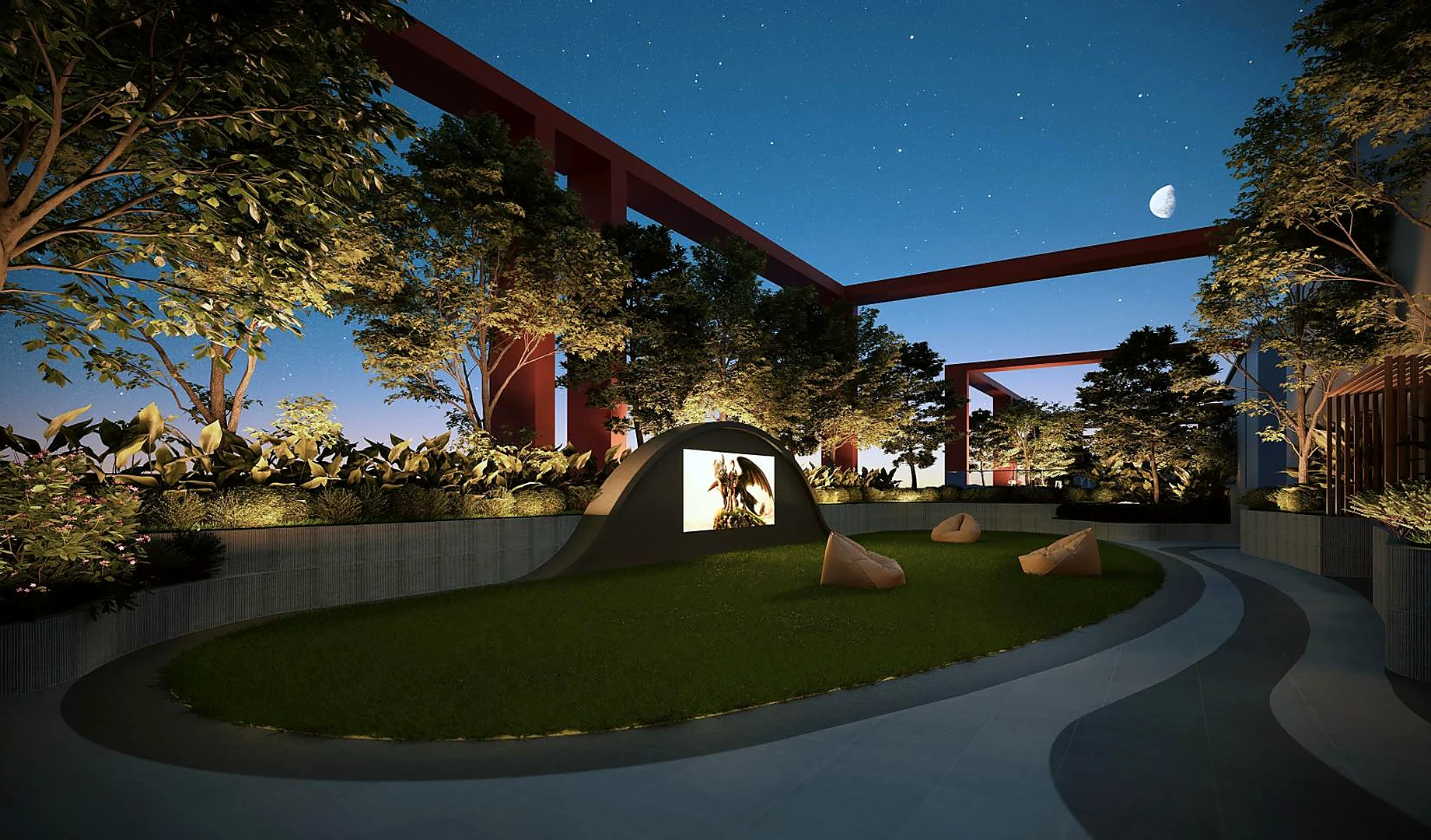 Artist impression of Rooftop Sky Theatre