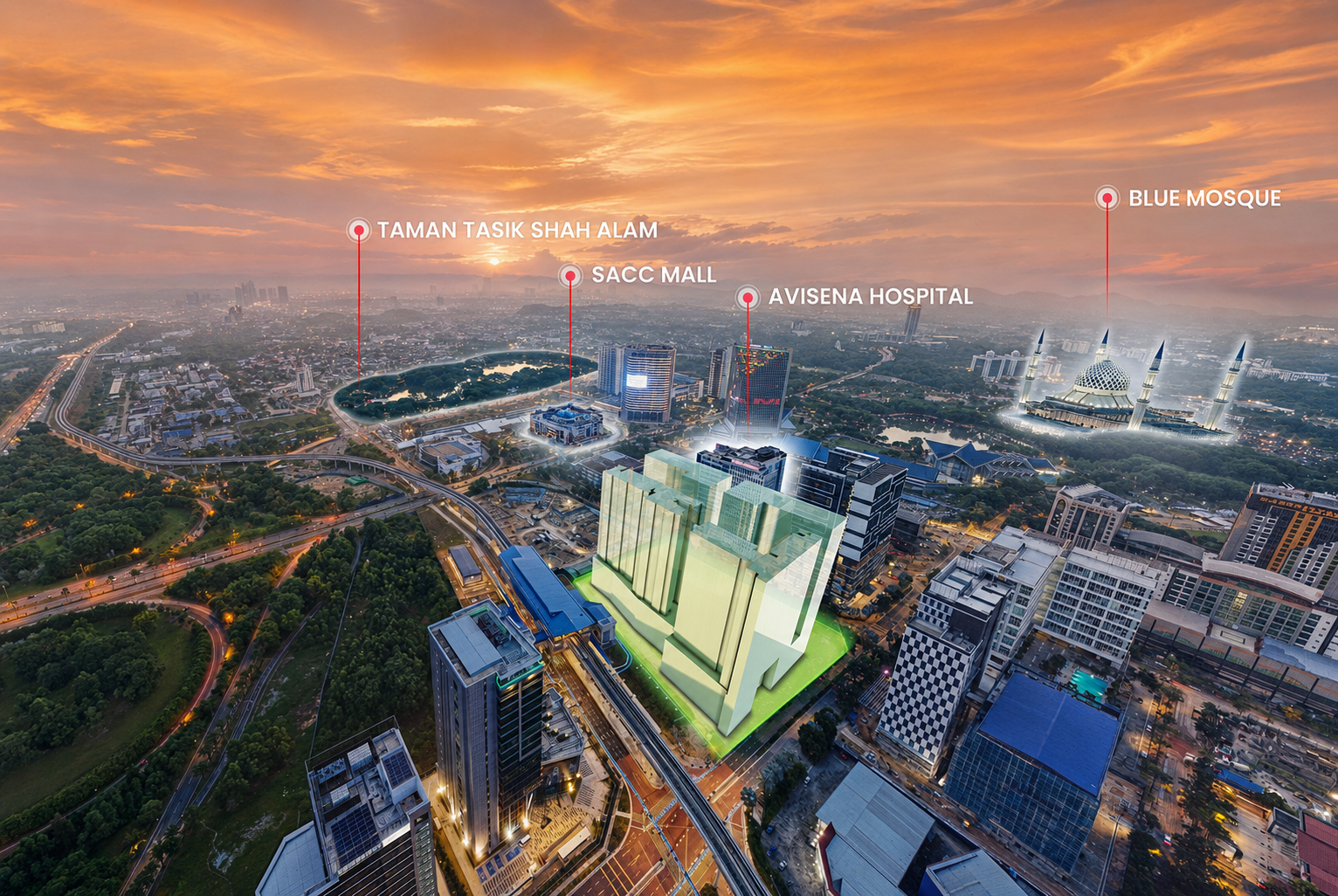 SENA Residence near key Shah Alam landmarks