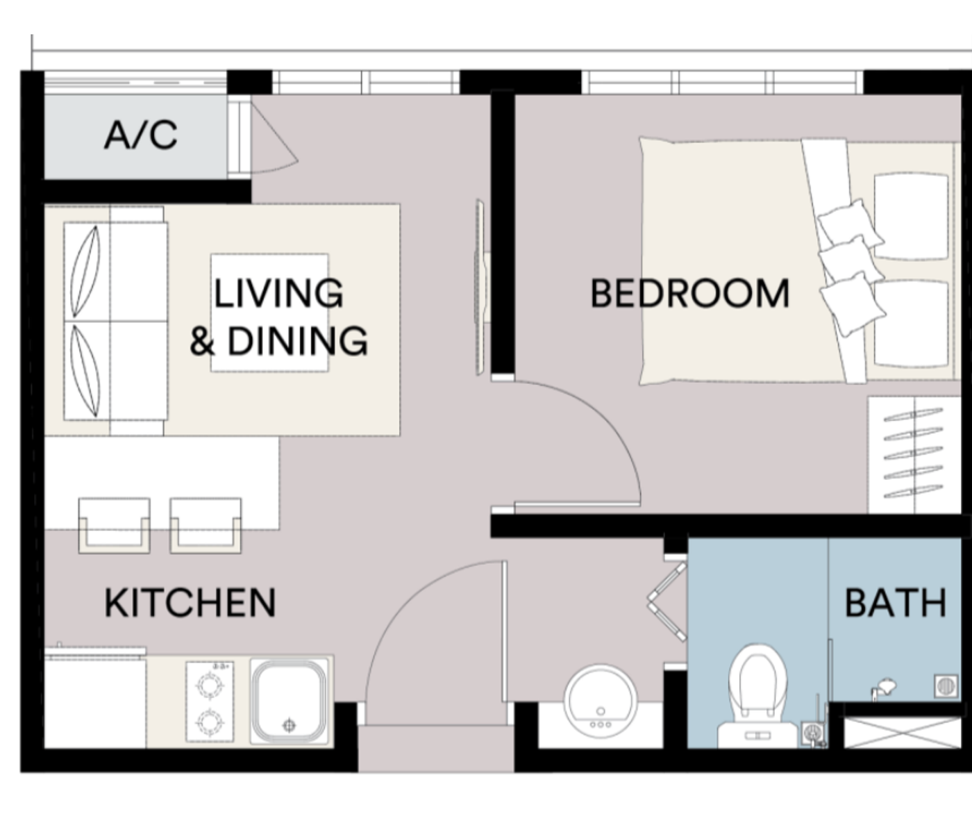 Type A — SOHO Transit SENA Residences floor plan