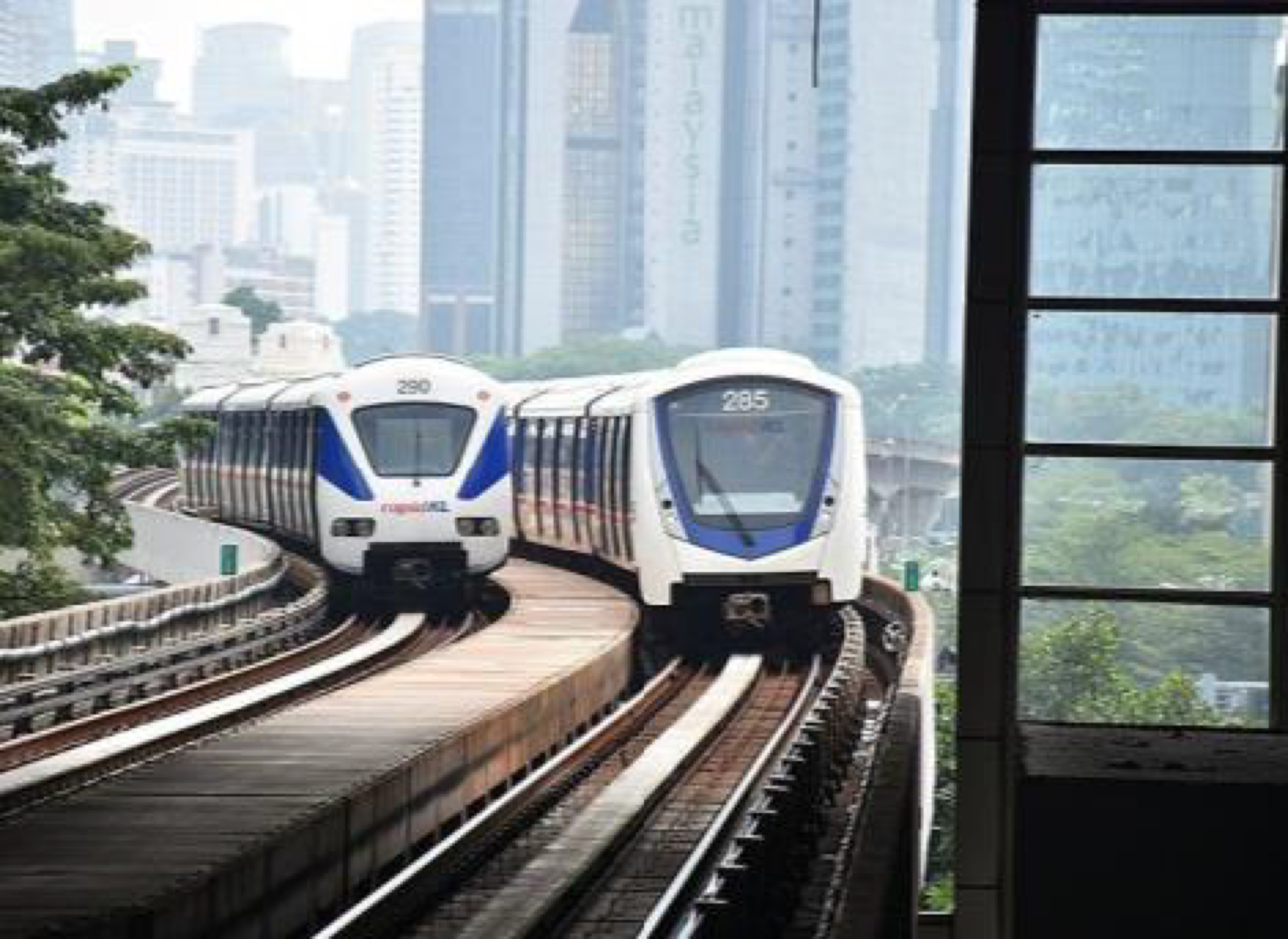 LRT train serving the connected transit network