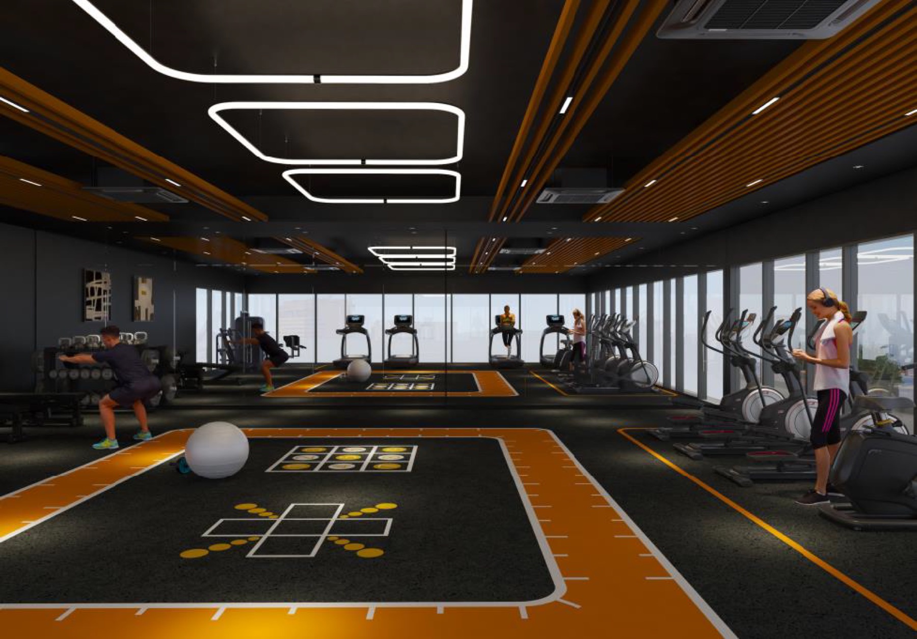 Rooftop sky gym at SENA Residences