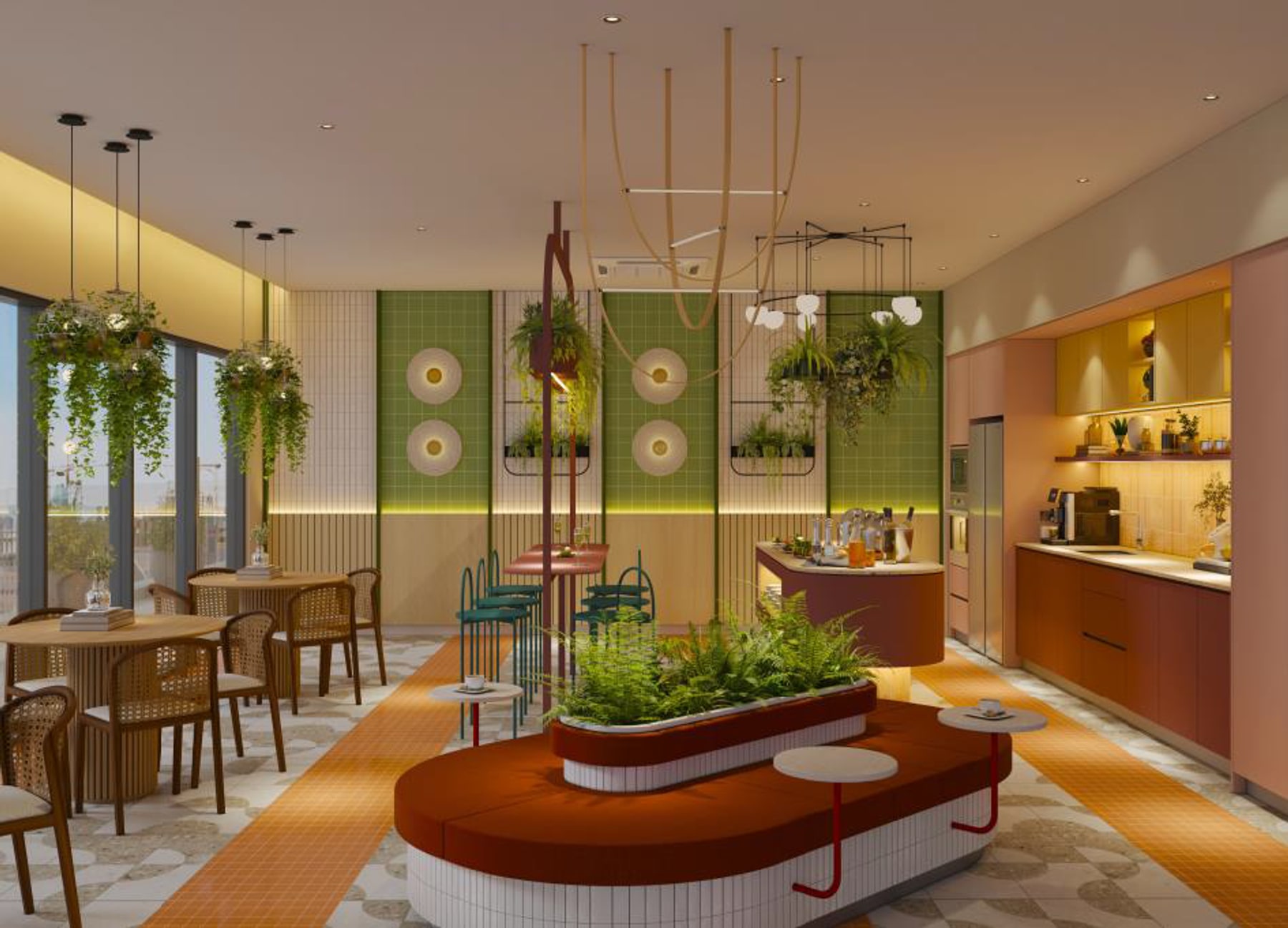 Rooftop sky lounge at SENA Residences