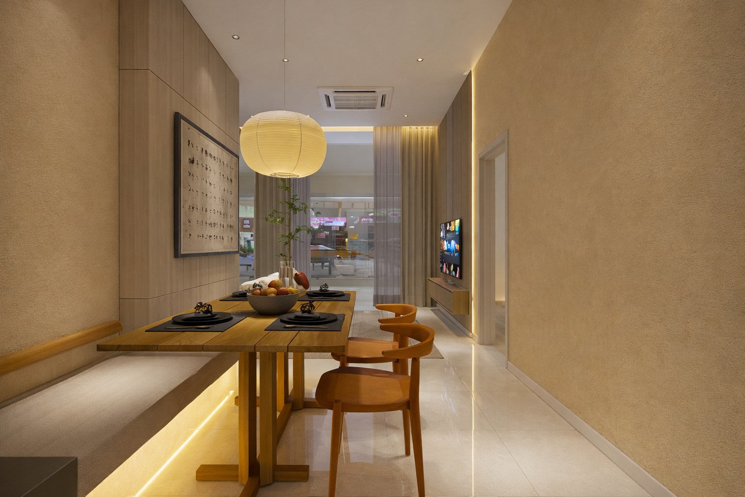Type C dining area render